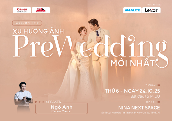 WORKSHOP XU HƯỚNG ẢNH PREWEDDING MỚI NHẤT