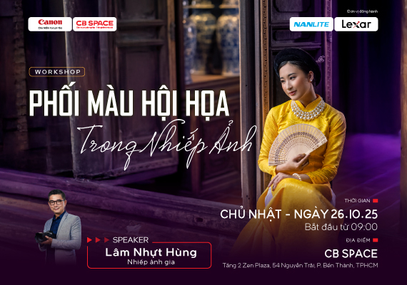 WORKSHOP ỨNG DỤNG QUY LUẬT PHỐI MÀU HỘI HỌA VÀO NHIẾP ẢNH