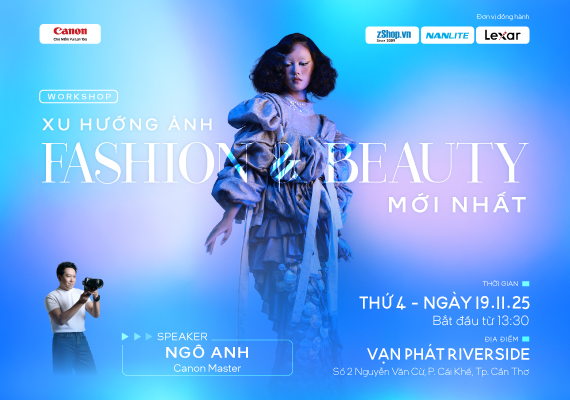 WORKSHOP XU HƯỚNG ẢNH FASHION & BEAUTY MỚI NHẤT
