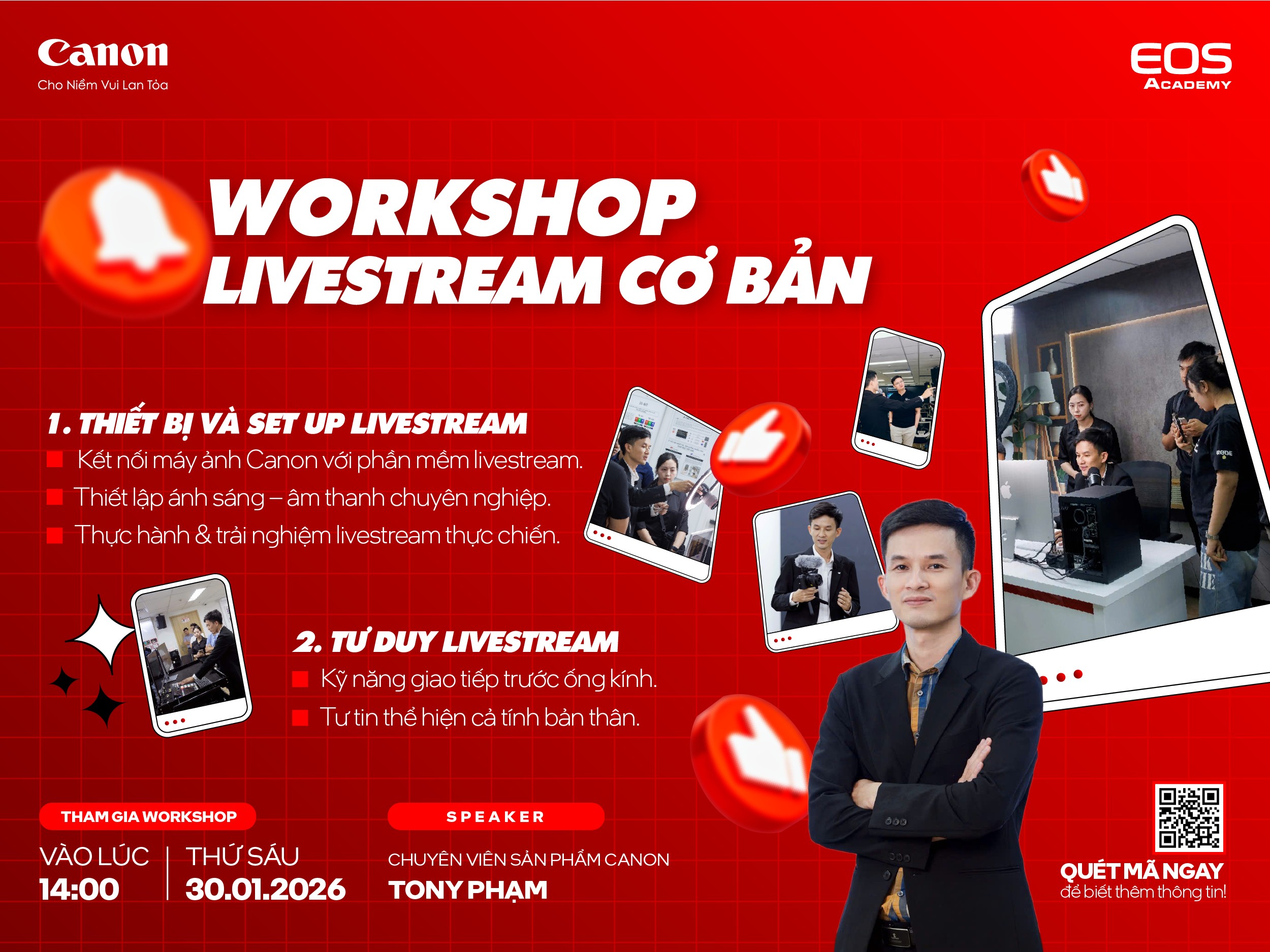 Workshop Livestream Thực Chiến cùng Canon 29/05/2026