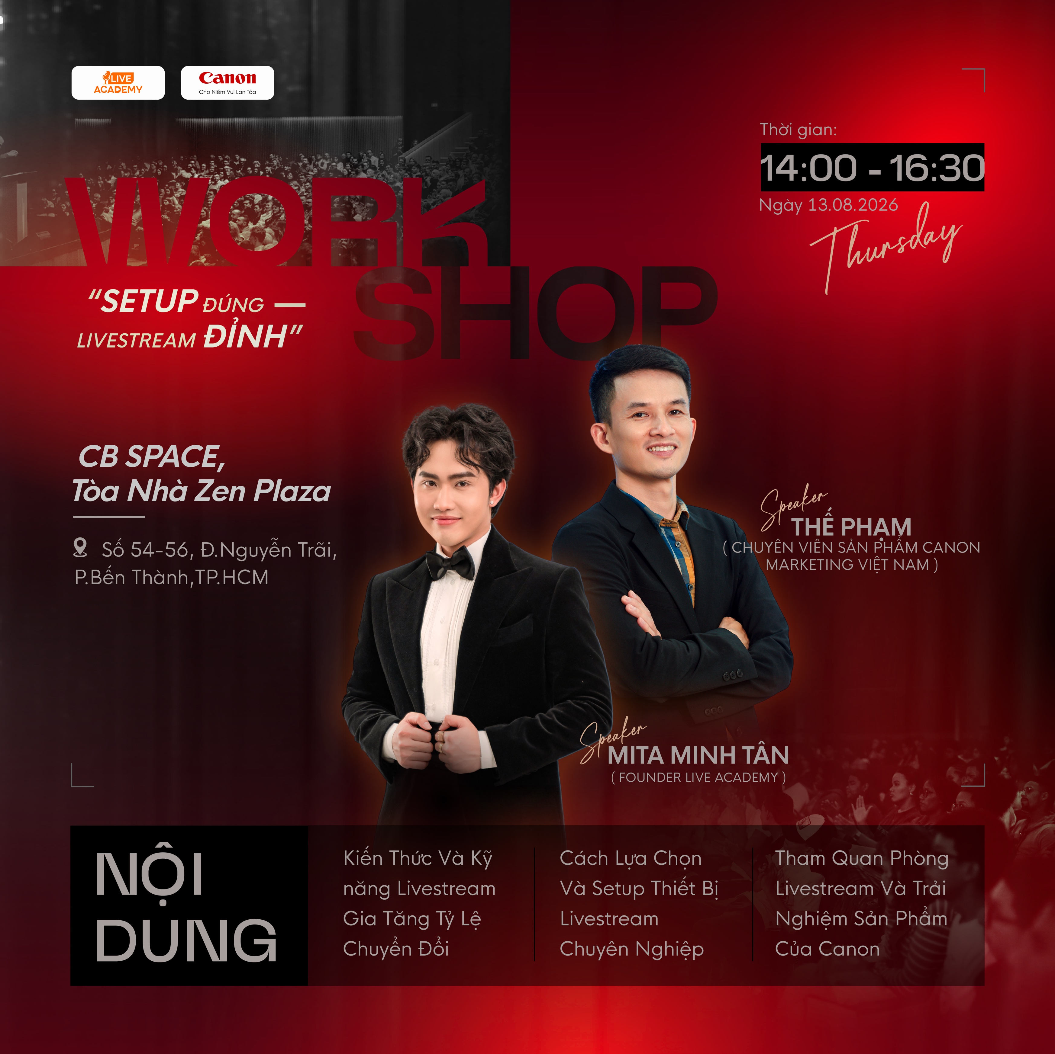 Workshop SETUP ĐÚNG LIVESTREAM ĐỈNH 13/08/2026